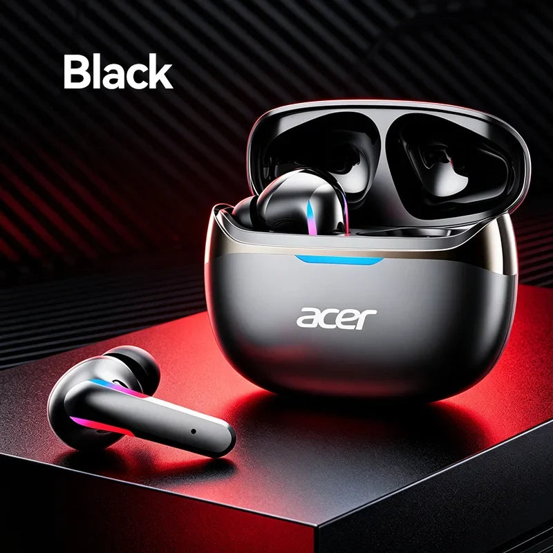 Acer Ohr829 Wireless Headphones Bluetooth 6.0 Low-Latency Gaming Headphones Enc Call Noise Reduction Surround Stereo Sound Comfortable to Wear Long Battery Life Compatible with Mobile Phones and Tablets