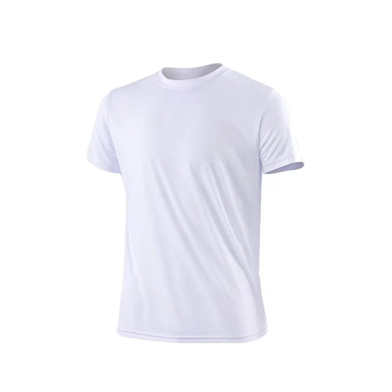 Summer Mens Quick Dry Running Bodybuilding Shirts Sport Gym t Shirt Men Short Sleeve Fitness Tops Oversized t-Shirt Jersey