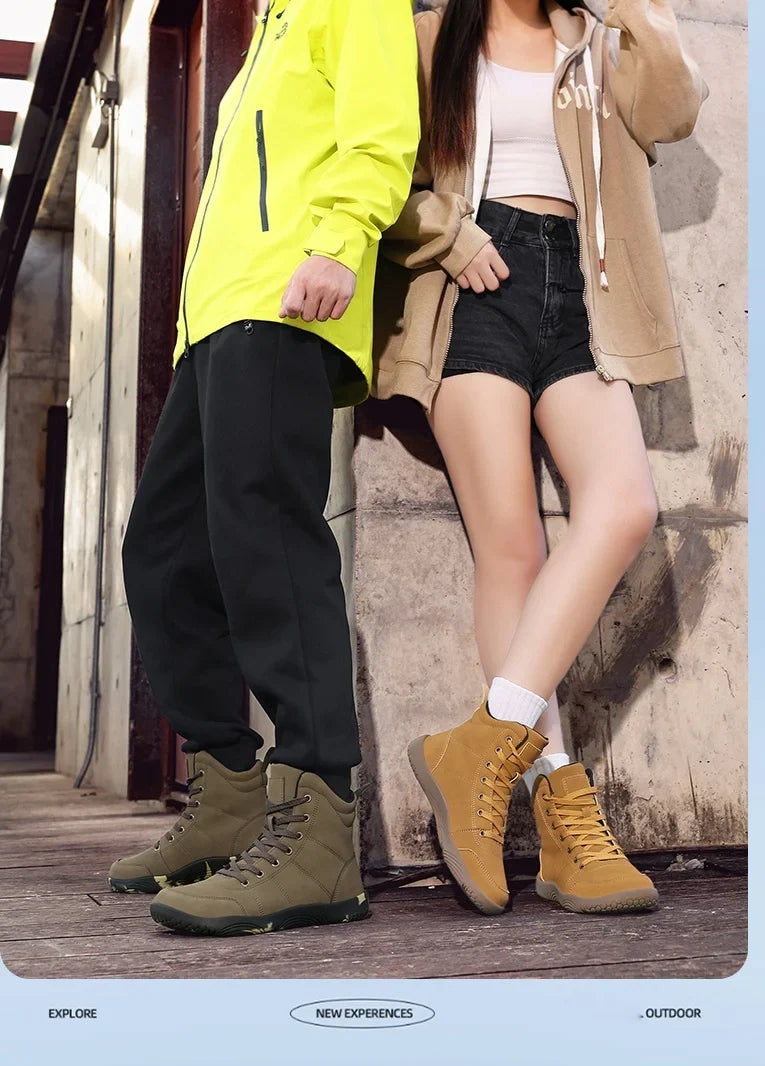 2026 New Unisex Sports Shoes Lightweight And Non Slip Walking Shoes Comfortable High Top Solid Color High-Quality Hiking Shoes
