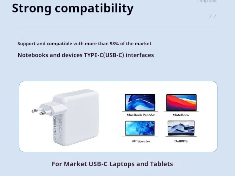 30W 61W 87W 96W USB C PD Charger Power Ac Adapter for MacBook Pro16 15 13 Inch New Air 13 Inch 2020/2019/2018 Works with Type C