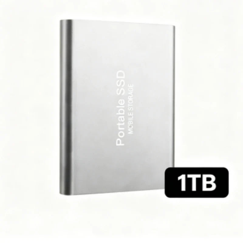 Portable External SSD, 1TB-16TB Large Capacity USB3.1 High Speed Solid State Drive, Lightweight Storage for Laptop, Desktop, Mac