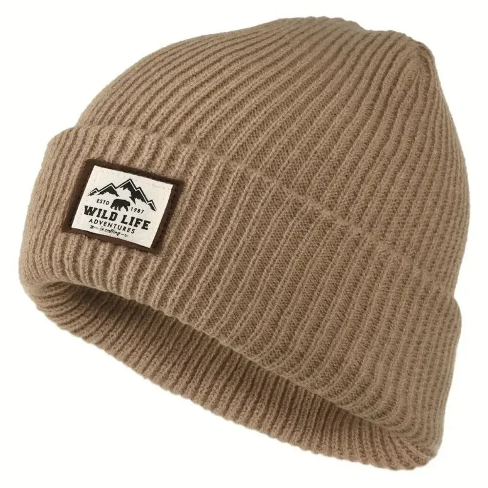 New Warm Outdoor Fleece Sports Hat Windproof Ear Protection Beanie Hats Knitted Thickened Winter Cap Men Women