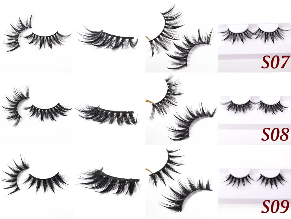 Yiernuo 1/5 Pairs Cosplay Anime Eyelashes Manga Lashes Dramatic Fairy Clusters Lashes Wet Look Lashes
