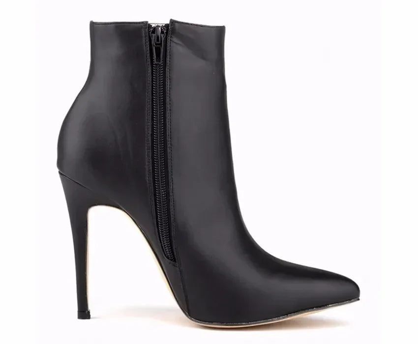 Women Short Boots Pumps Sexy Pointed Toe Side Zipper Super High Heels Stiletto 2026 Female Party Ankle Boot Shoes Botas De Mujer