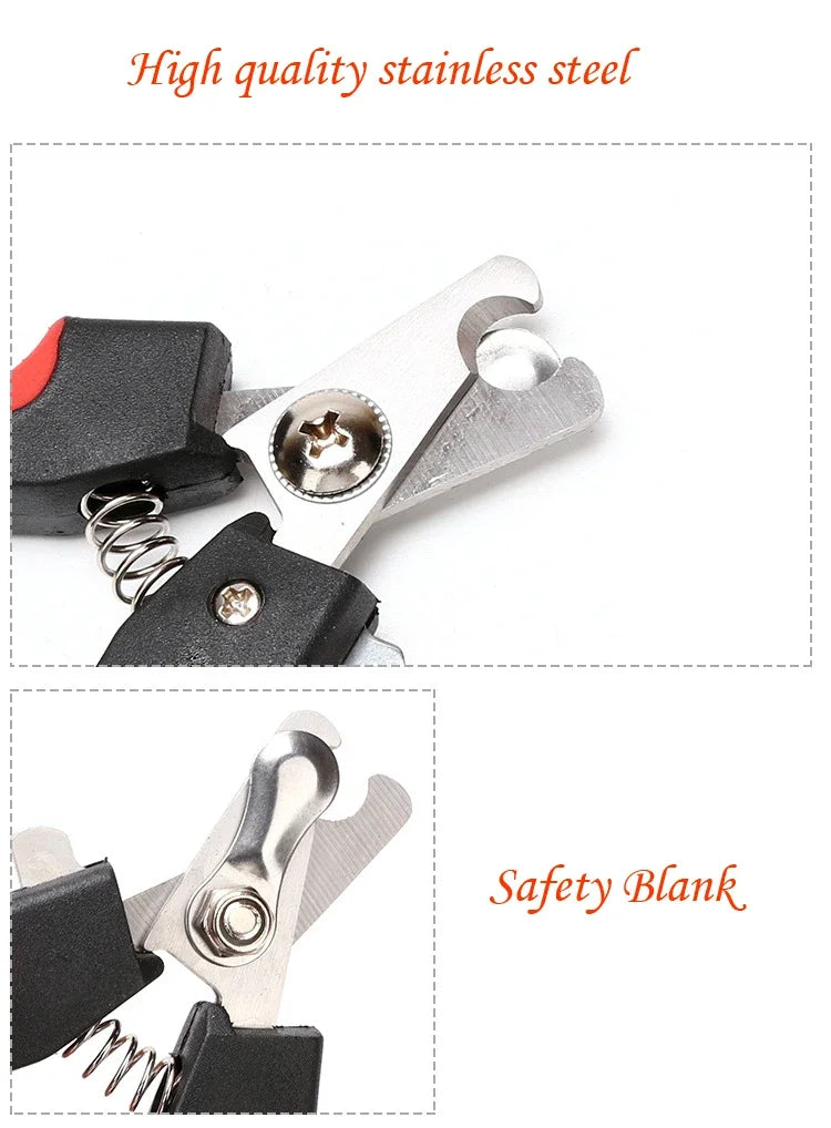 Pet Nail Clippers with Sickle Large Dog Nail Clippers Nail Clippers Multifunctional Teddy Cat Stainless Steel Grooming Scissors