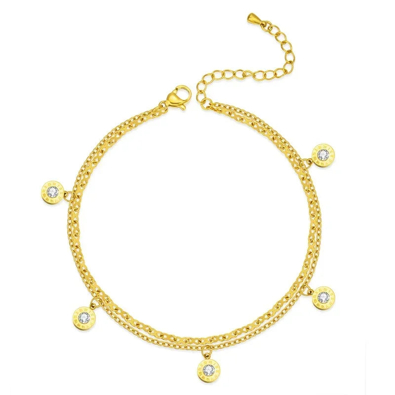 Stainless Steel Bohemian Style Personalized Anklet