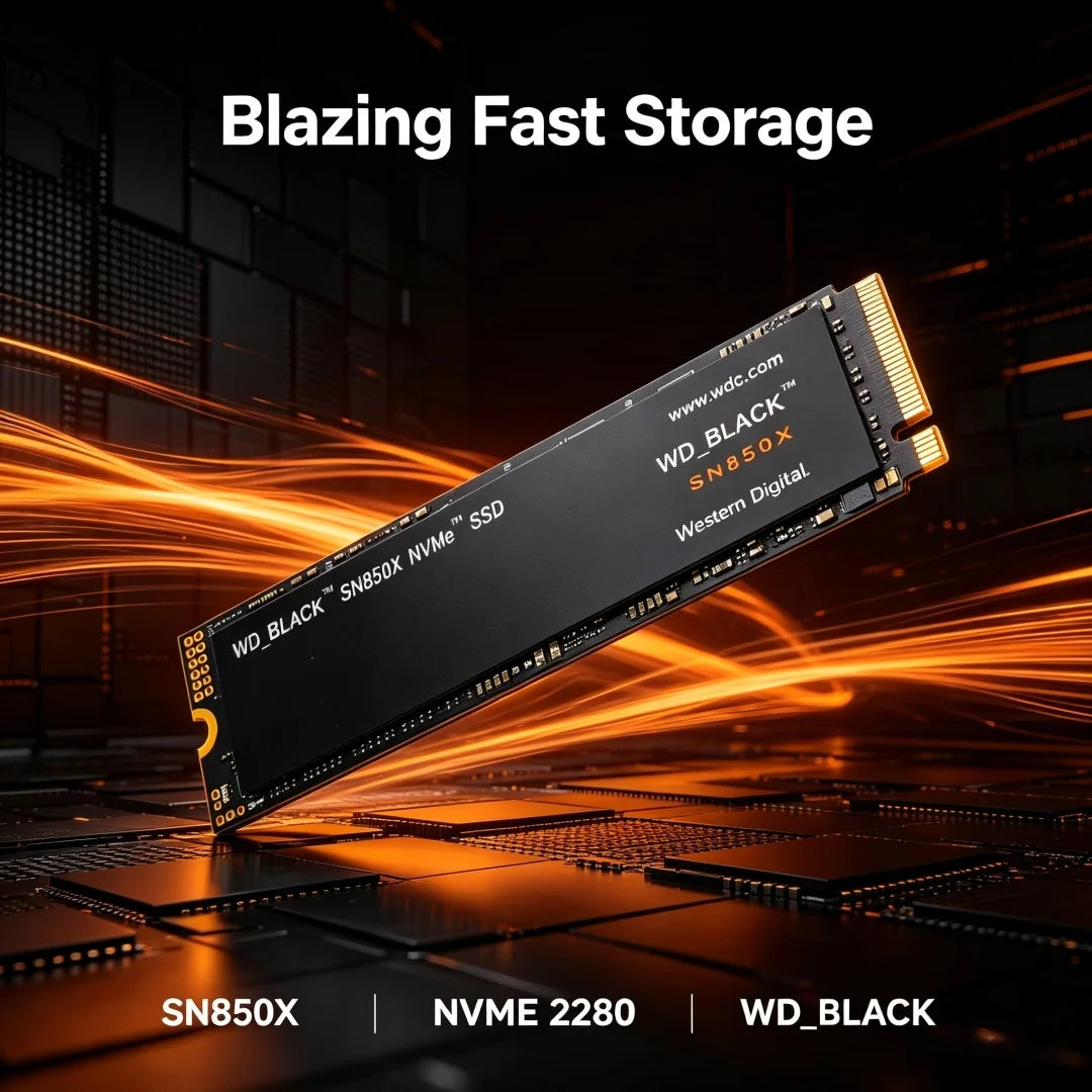 Western Digital SN850X 1TB 2TB 4TB WD_BLACK M.2 2280 NVMe PCIe Gen 4.0x4 SSD Solid State Drives for Gaming Computer Laptop