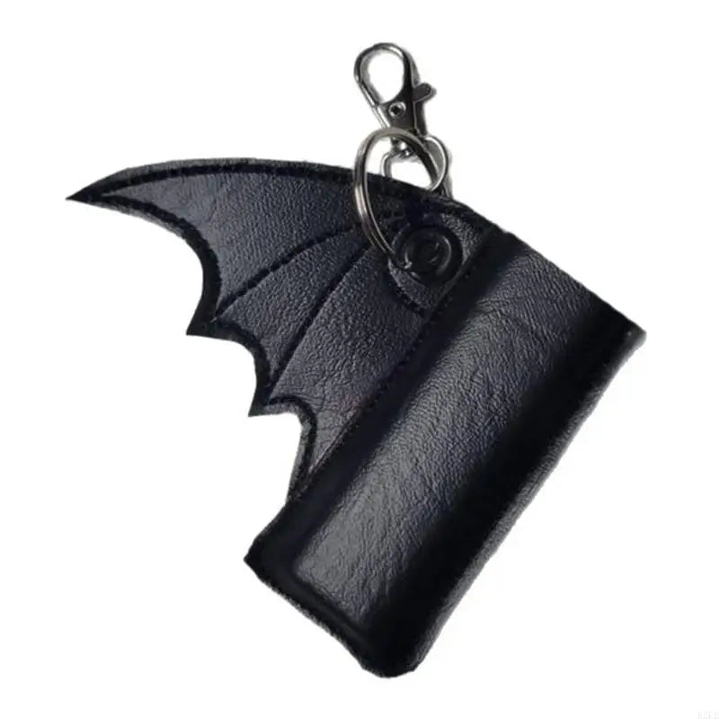 R2LE Gothic Bat Design Keychain Attachment Smooth Surfaces Protective Sleeve Keyring For Everyday Use