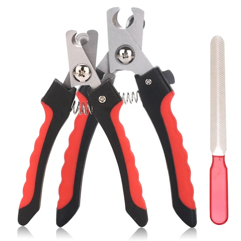 Pet Nail Clippers with Sickle Large Dog Nail Clippers Nail Clippers Multifunctional Teddy Cat Stainless Steel Grooming Scissors