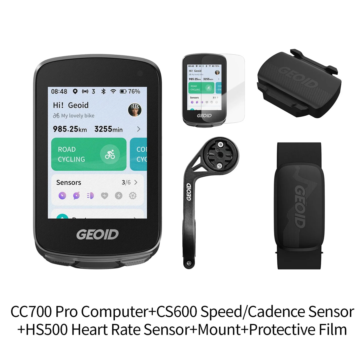 GEOID CC700 Pro Bicycle Computer 2.8-Inch Touchscreen GPS Bike Speedometer with Map Navigation for Cycling Odometer
