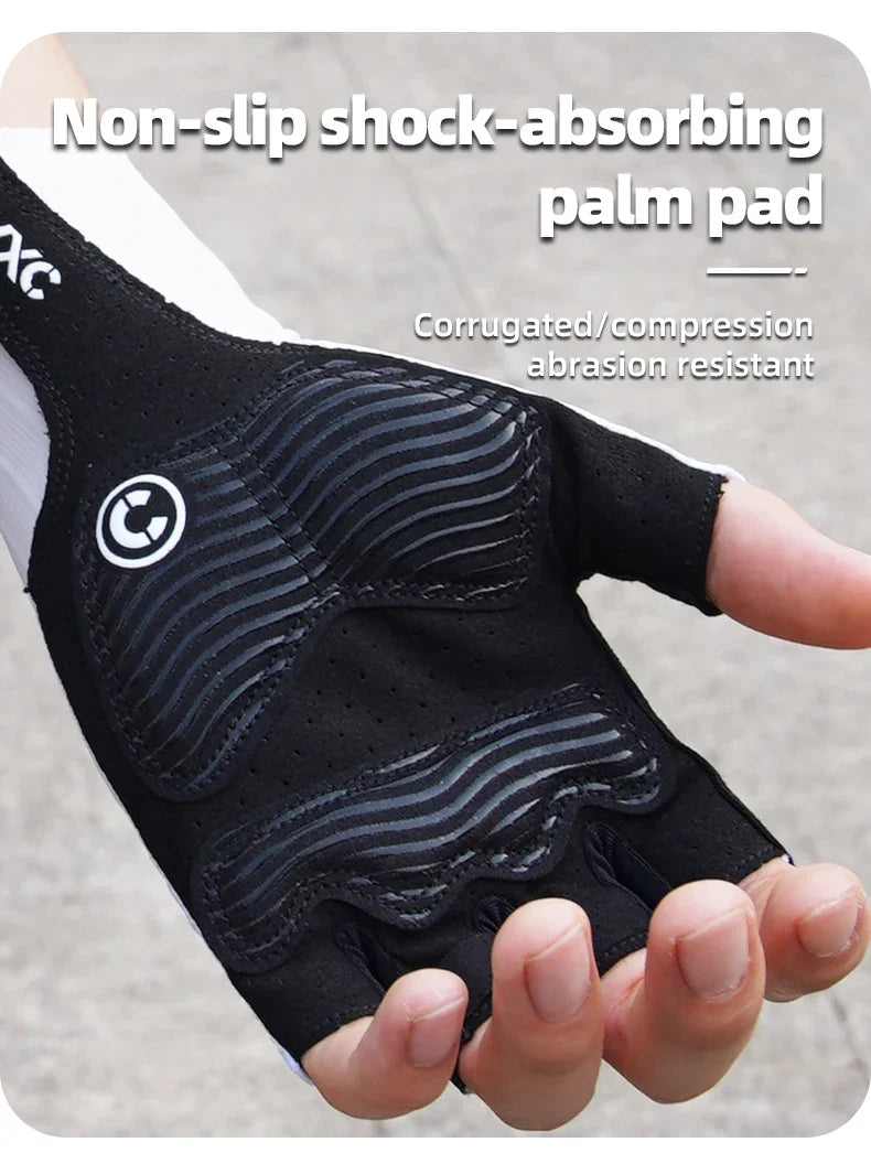 CXWXC Cycling Half Finger Gloves Men Women Breathable Anti-slip Glove Fitness Sport Training Gloves With Extended Wrist Guard