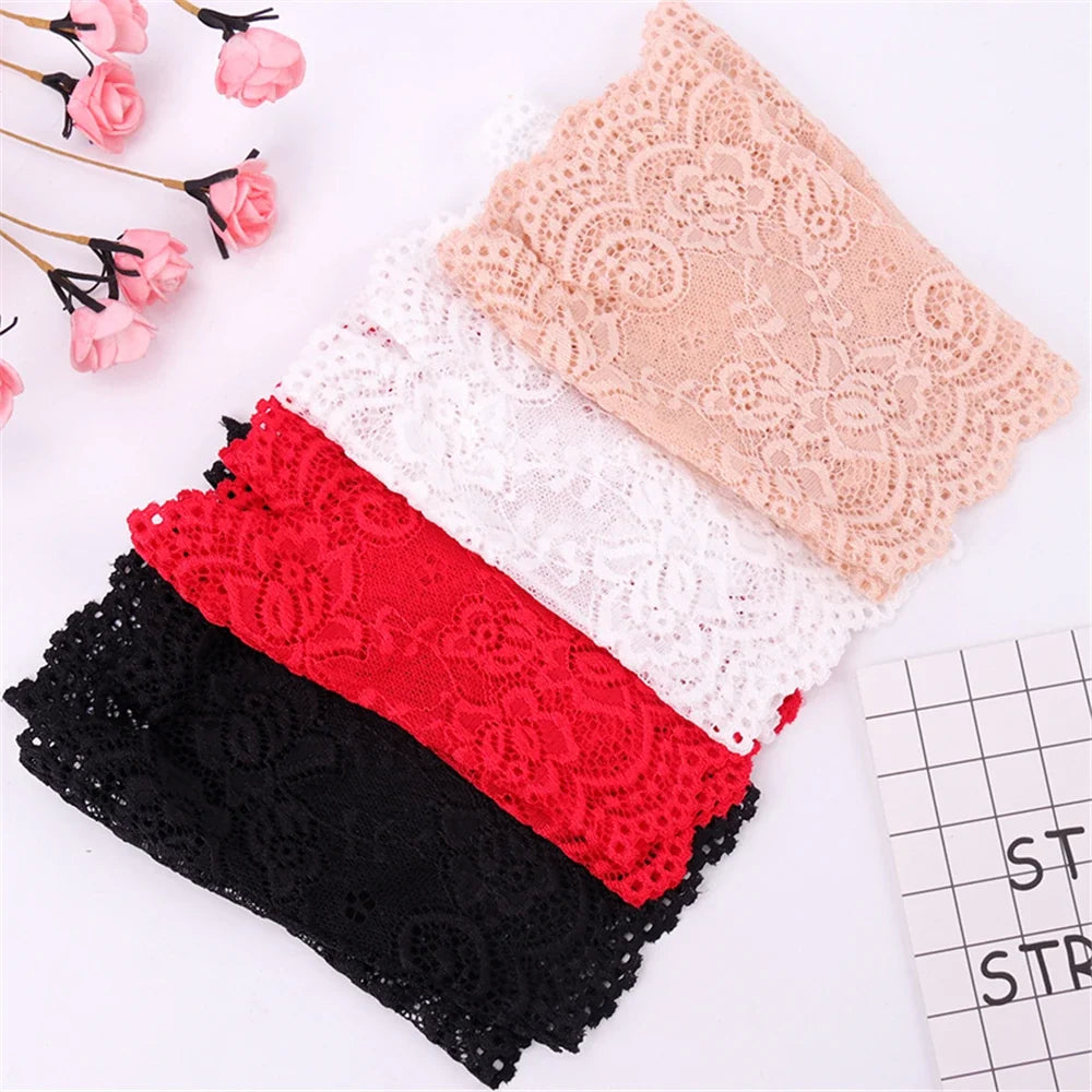 Women Short Lace Hollow-Out Fingerless Gloves Sun Protection Sleeves Mesh Thin Cycling Sexy Mittens Half Finger Handschoenen