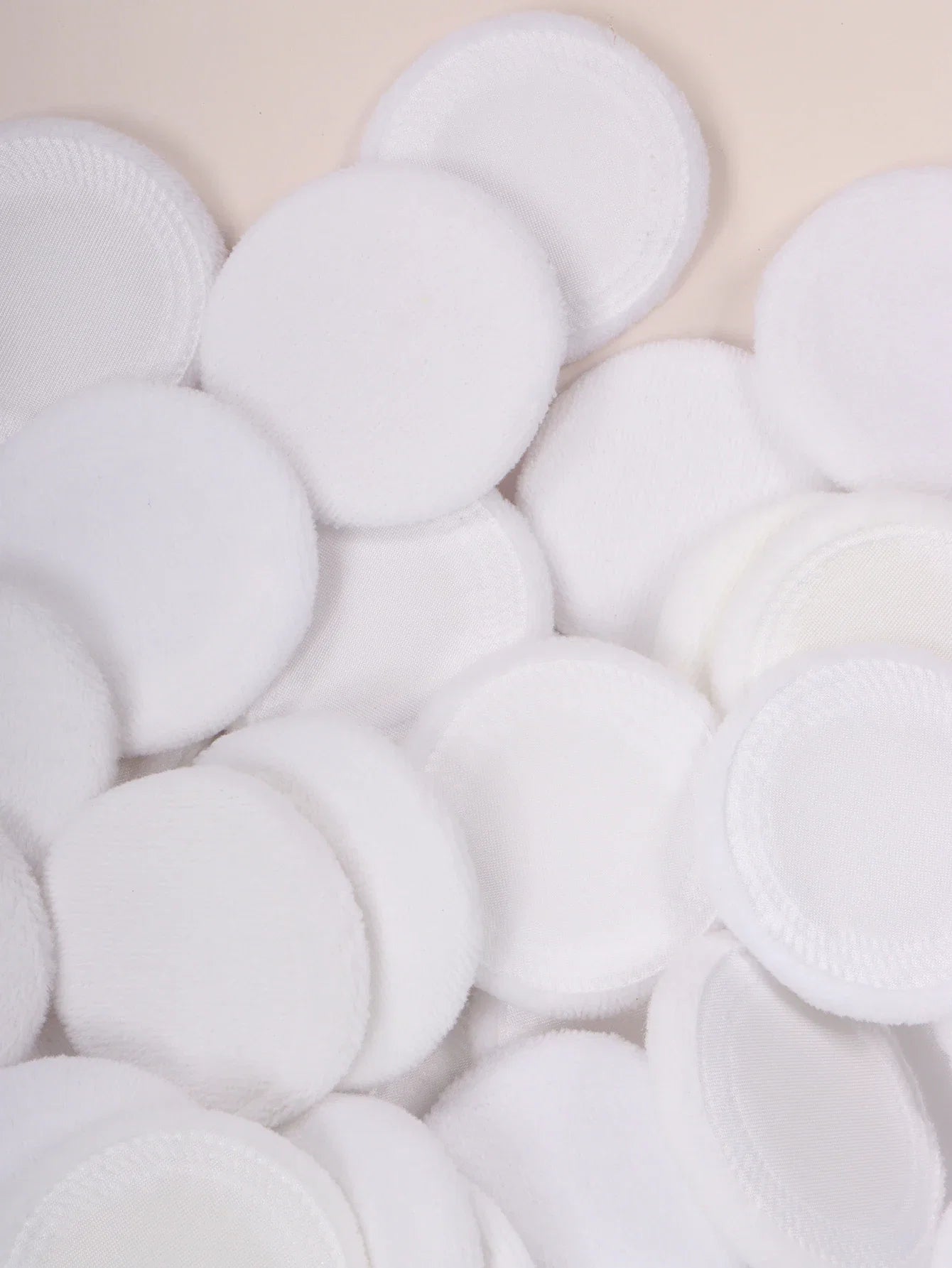 2-5-10-20Pcs Portable and Practical High-Grade White Round Powder Puff for Base and Fixing Makeup
