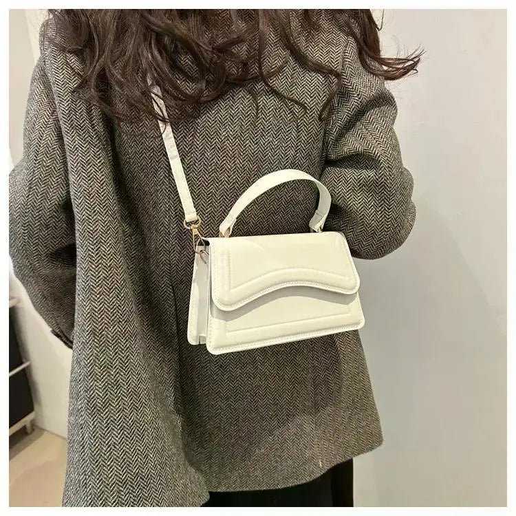 High Quality PU Leather Handbag & Purse for Women | Solid Color Shoulder Crossbody Bag (Lady Messenger, Small Tote for Girls)