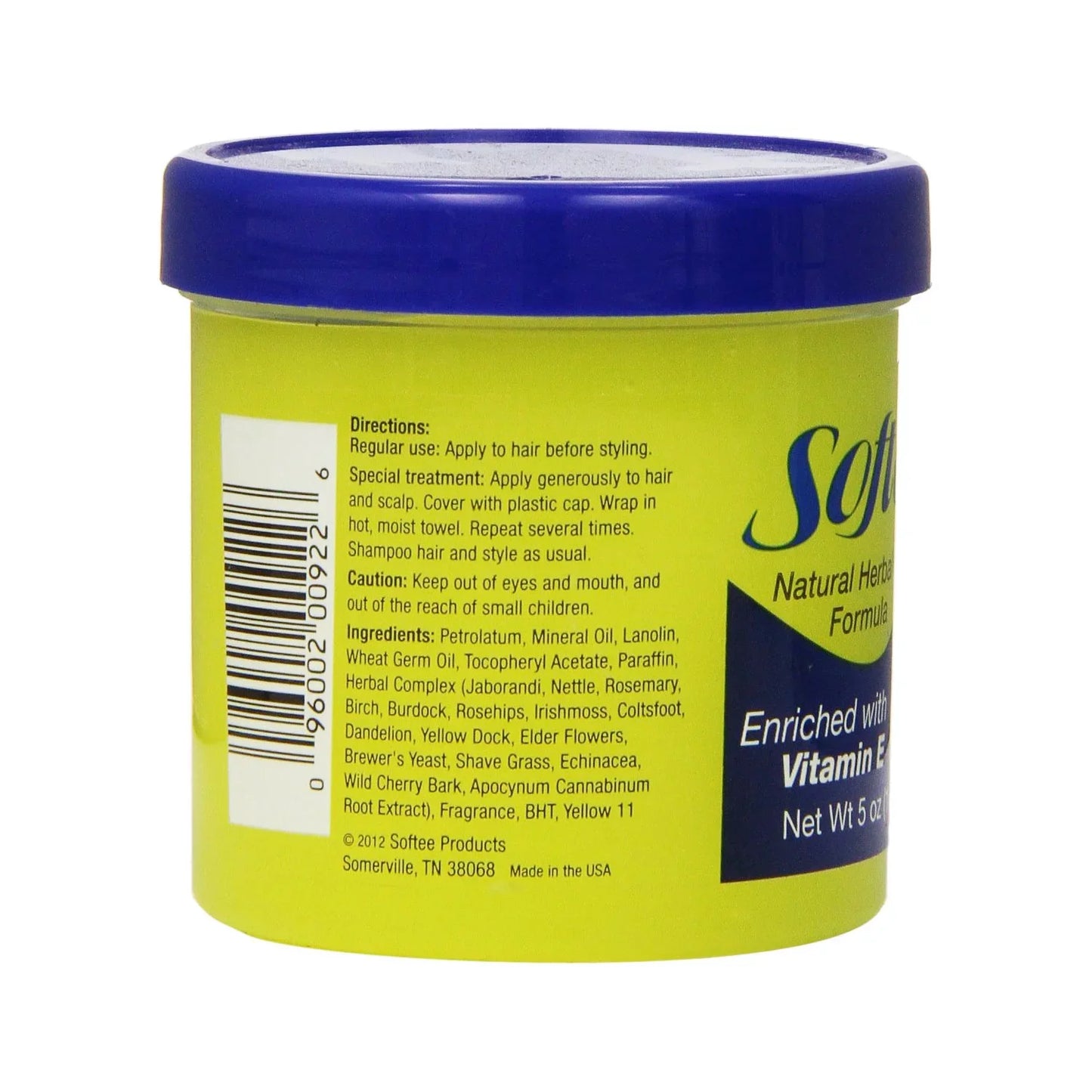 Softee Natural Herbal Oil Formula Hair Food, 5oz