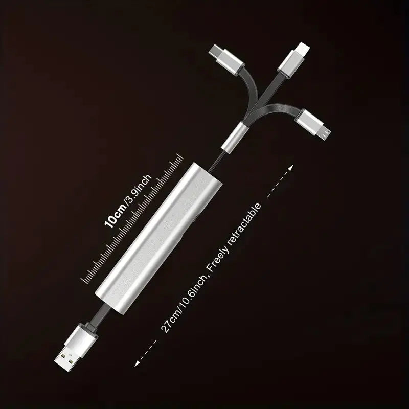 Style Loft Collection DigitalLoft FlexiCharge 3-in-1 Telescopic Cable