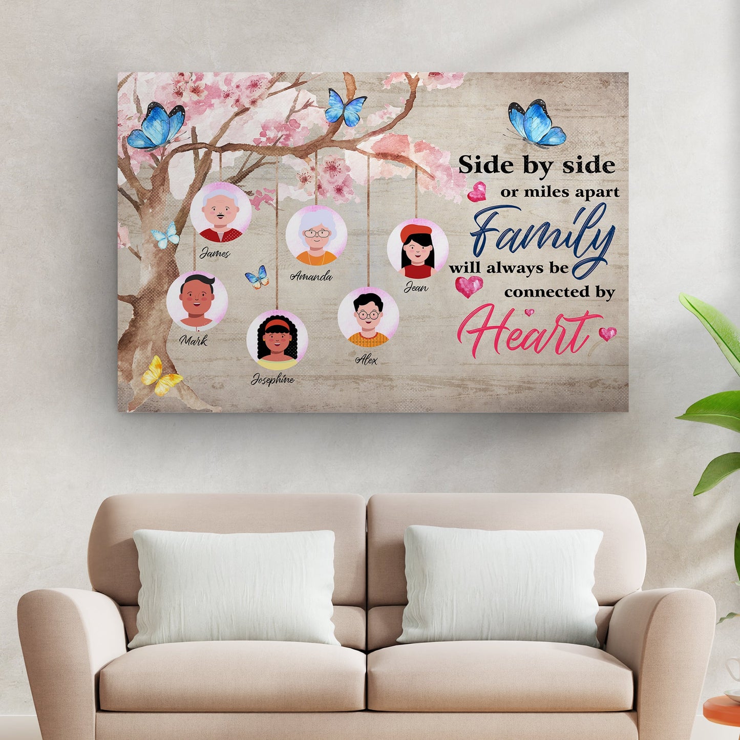 Family Will Always Be Connected By Heart Sign II