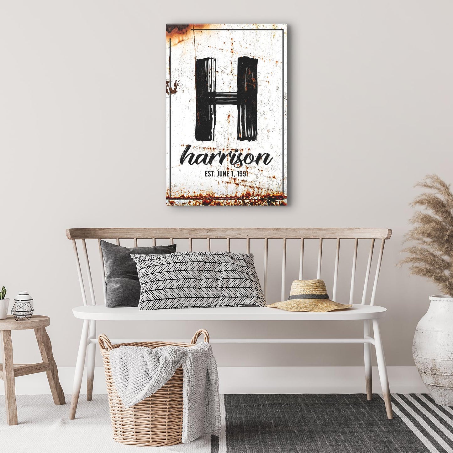 Family Name Portrait Sign