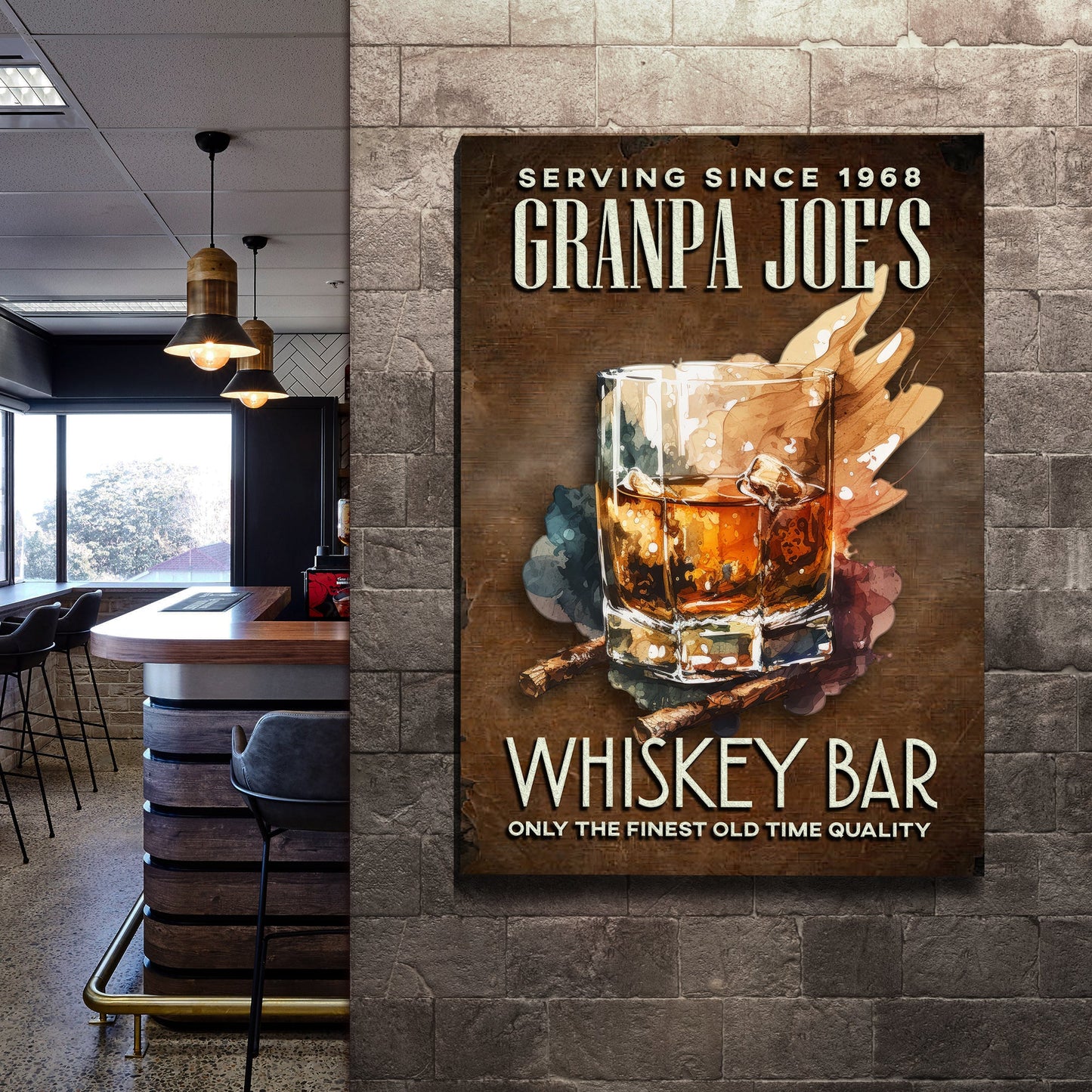 Only The Finest Whiskey Bar Sign