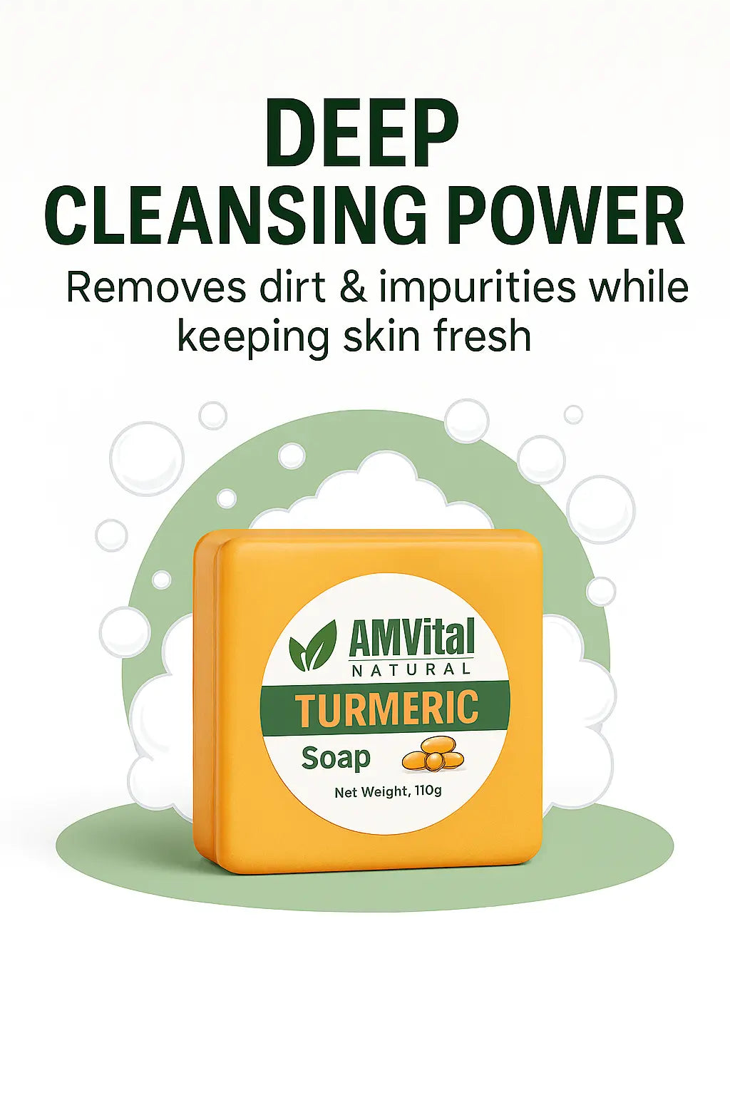 Turmeric Soap Bar for Glowing Clear Skin (2-Pack)