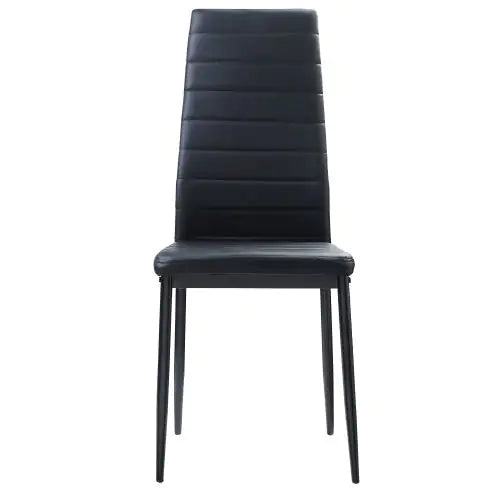 Style Loft Collection Contemporary Black Metal Dining Chairs 2pc Set