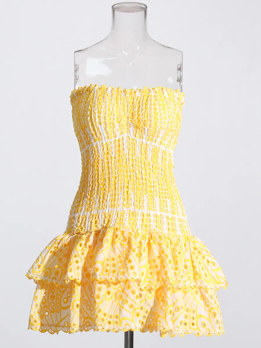 Style Loft Collection Turks and Caicos Strapless Ruffled Mini Dress