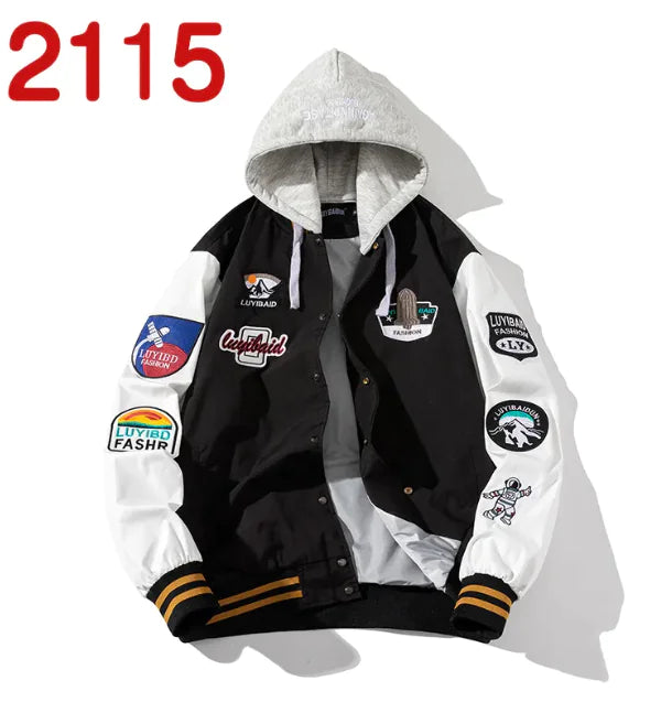 Style Loft Collection Uptown Embroidered Baseball Jacket