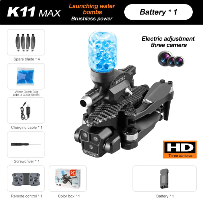 Style Loft Collection CyberStyle AquaFire 8K Tri-Cam Assault Drone