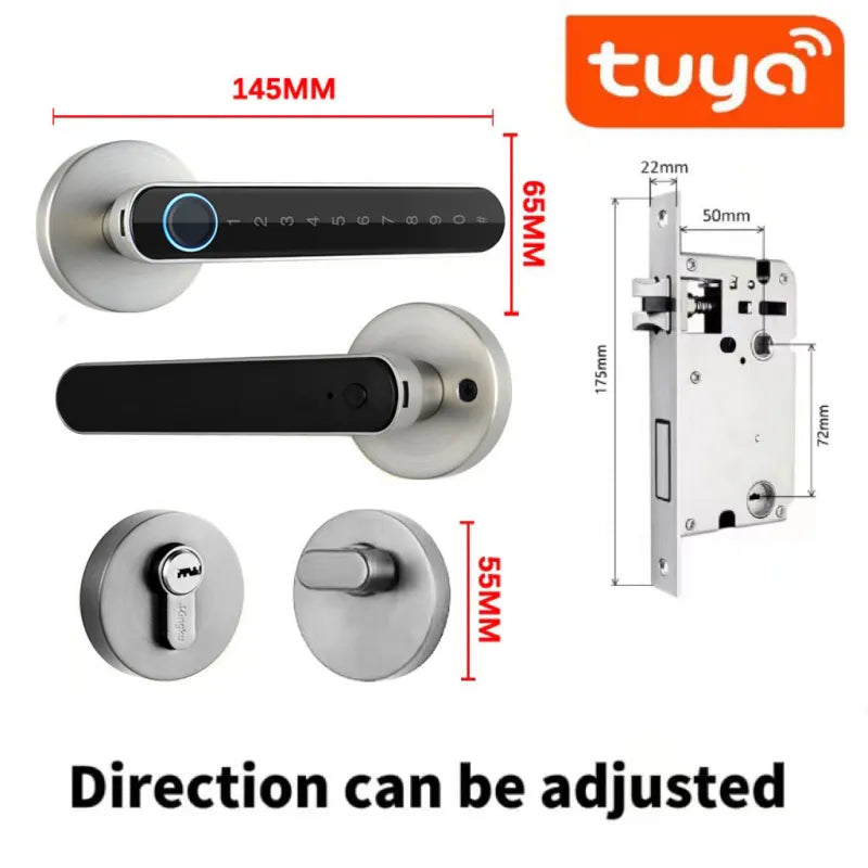 Style Loft Collection CyberSecure Smart Wifi, Bluetooth, and Fingerprint Door Lock