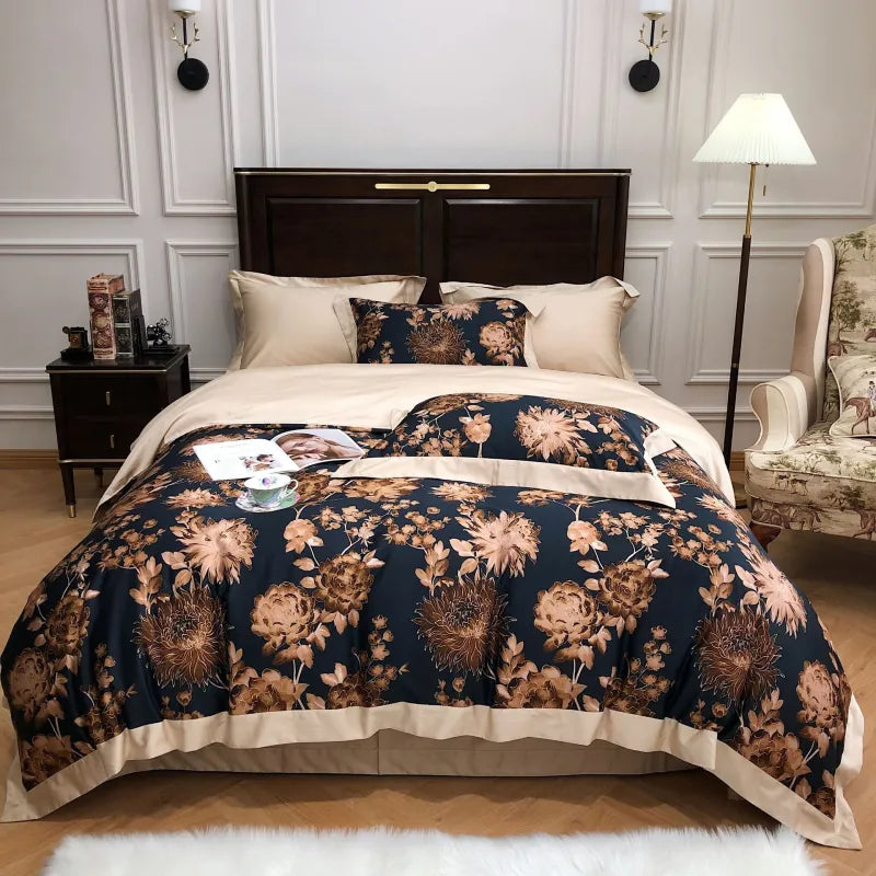 Style Loft Collection European Four-Piece Silky Bed Set