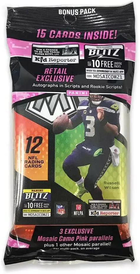 Style Loft Collection x Panini Mosaic Football Cello Fat Pack - 15 Trading Cards per Pack - Fantastic Rook Class