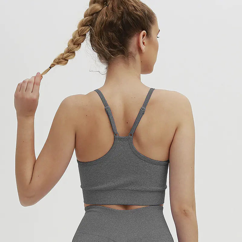 2020 New Cross-Border Yoga Outfit - Crop Top & Bra