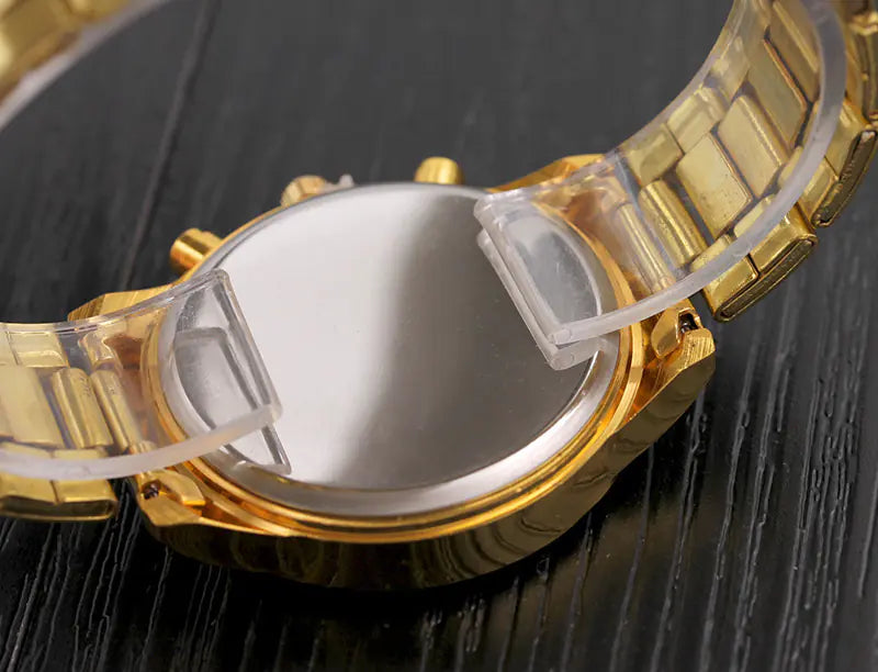 Style Loft Collection Geneva Studded Stainless Steel Quartz Watch