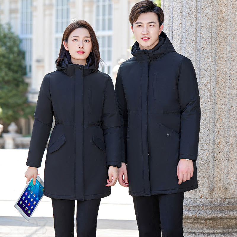 Men's And Women's Parka Thickened Cotton-padded Clothes Winter Warm-keeping  Clothing Overalls