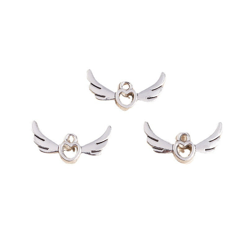 Electroplated Hollow Love Angel Wings Pendant