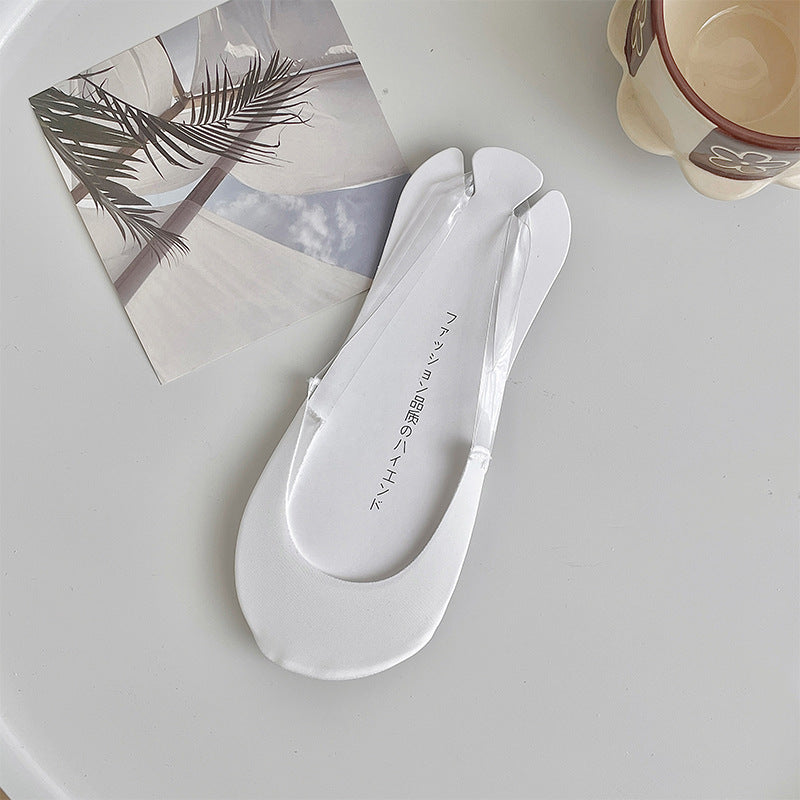 High Heel Socks Women Cotton Ice Silk Boat Socks