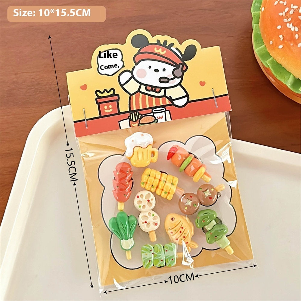 10 Creative Cute Small Barbecue Barrettes Brooch