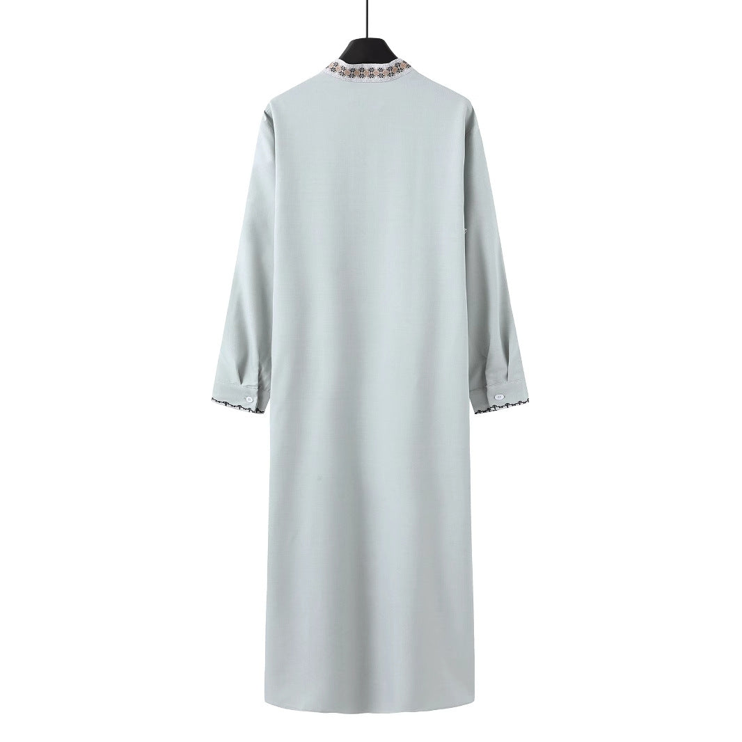 Muslim Men's Clothing Loose Lapel Fashion Robe