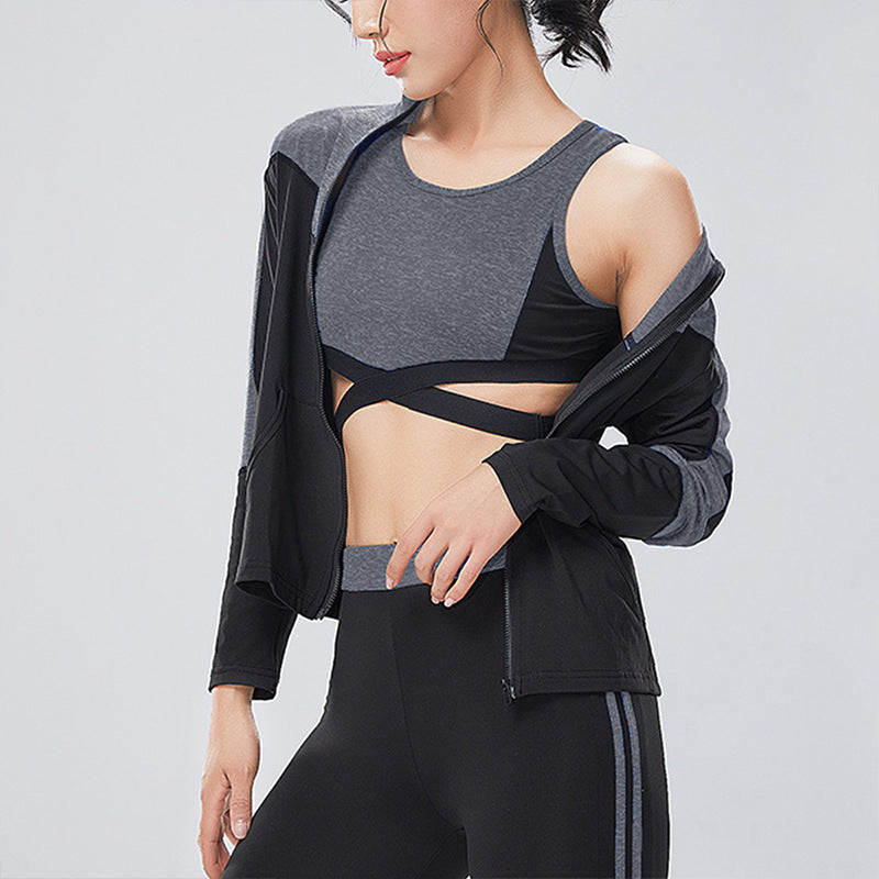 Quick-Drying Women's Long-Sleeved Sports Jacket & Tights
