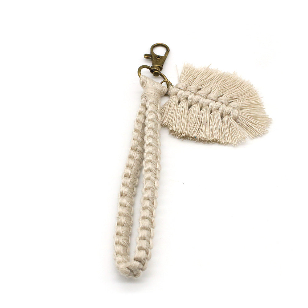Handwoven Leaf Keychain Pendant