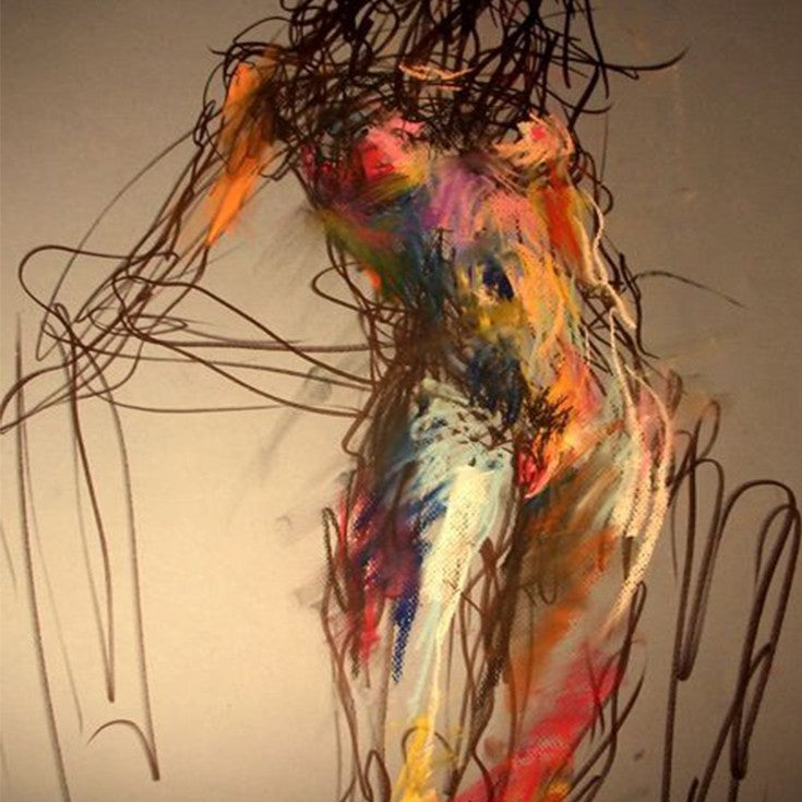 Abstract Women's Nude Oil Painting Sexy Body Art Canvas