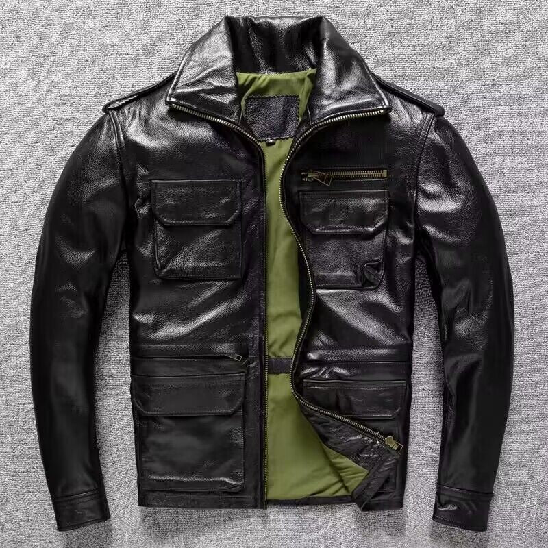 Pure Top Layer Soft Cowhide Real Leather Clothes