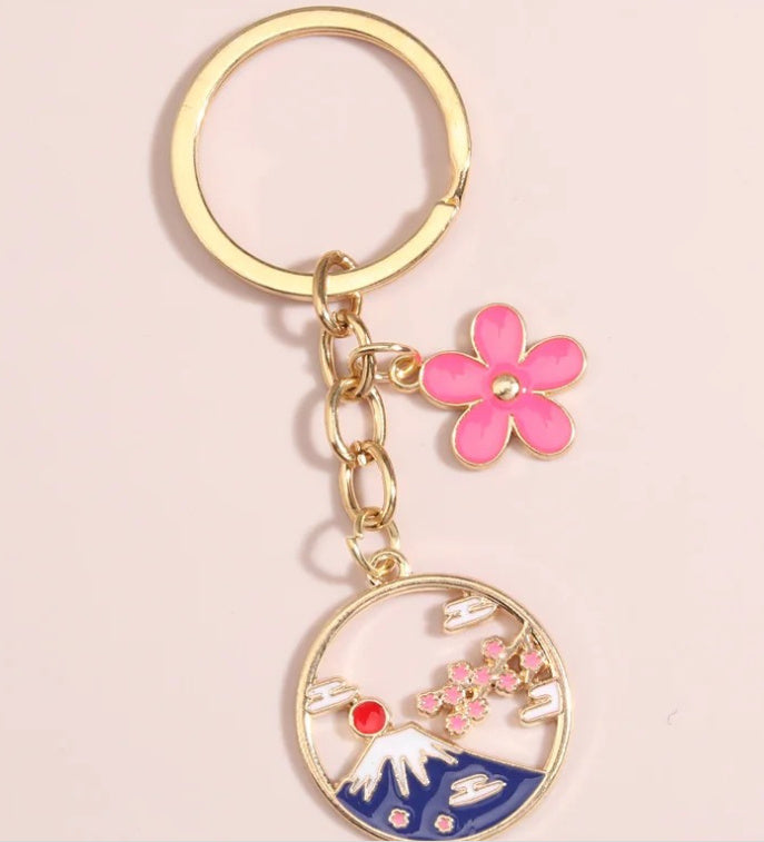 Miyazaki Sakura Mountain Keychain Pendant