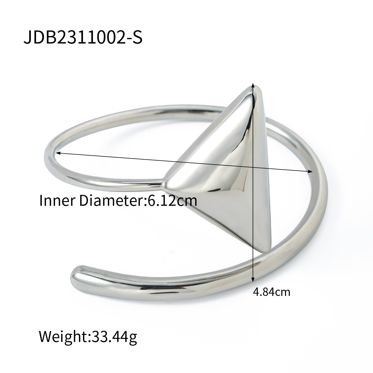 18K Gold Stainless Steel Triangle Coil Bracelet