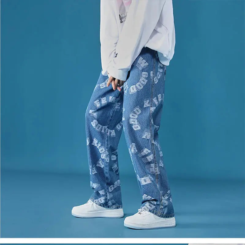 Style Loft Collection Unisex Get Like Me Loose Fit Denim Pants