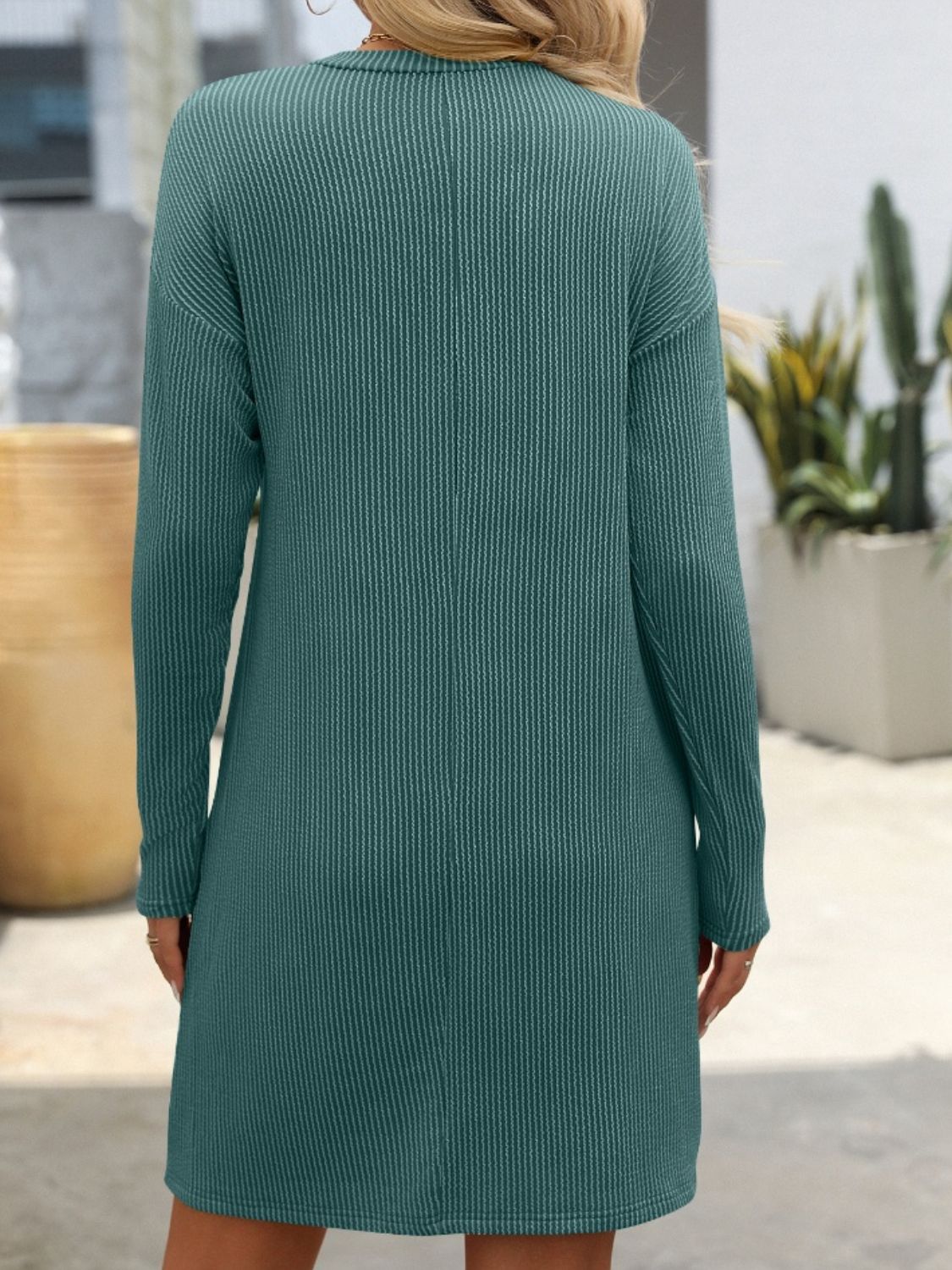 Striped Long Sleeve Mini Dress