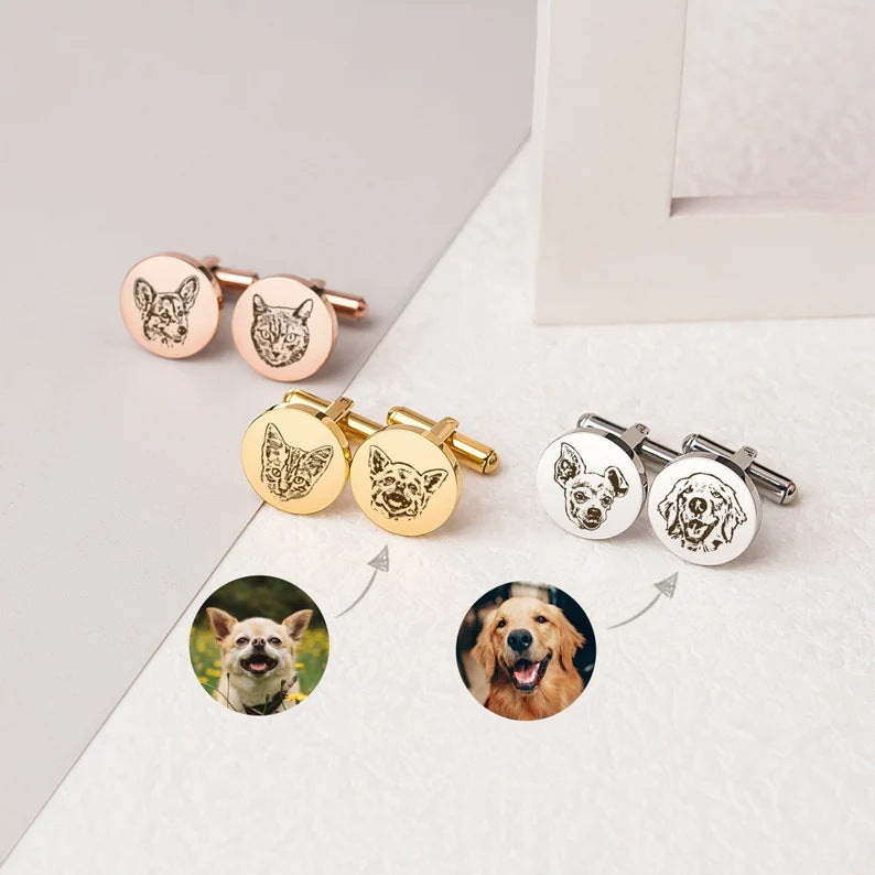 Pet Commemorative Cufflinks EU/US Style