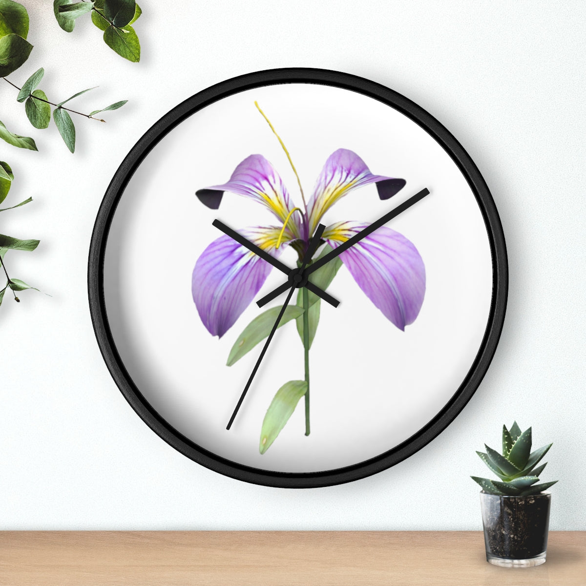 Purple Flower Wall clock