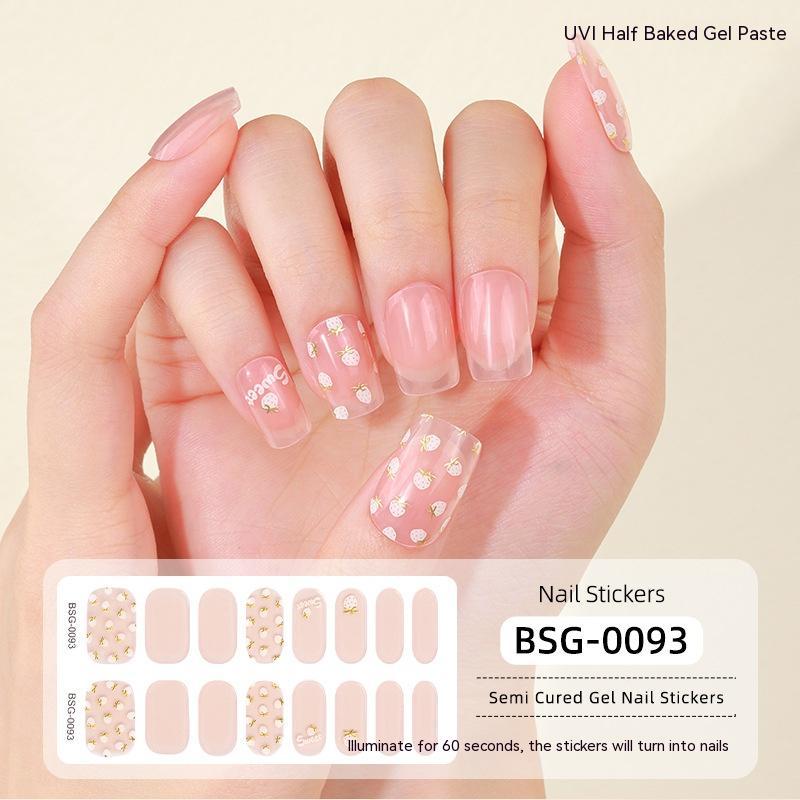 Semi-cured Nail Stickers Gel 3d Bronzing UV Nail Nail Stickers Paper