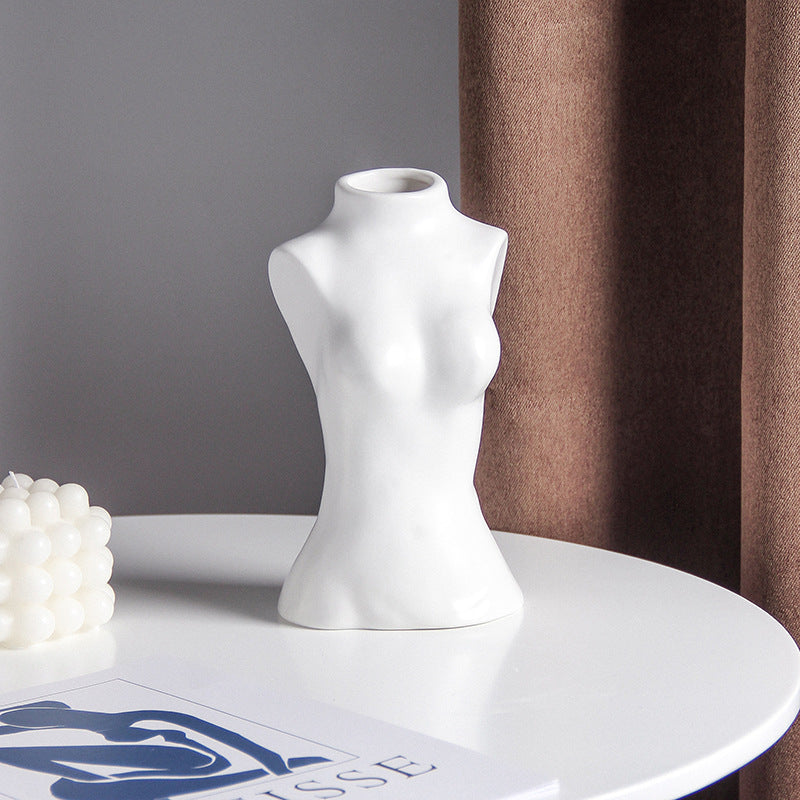 Creative Vase Ceramic Art Female Human Body Sculptured Ornaments